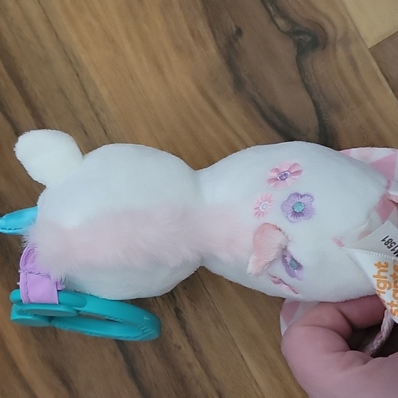 Super soft magical unicorns baby toy rattle clip on lovey lovie toy stroller - Picture 7 of 8